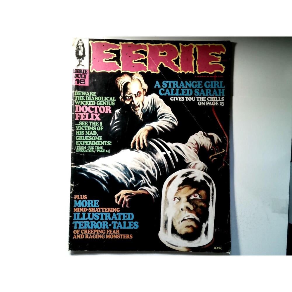 Eerie No. 16 July 1968 Warren Publishing Horror Magazine Monster Comic Vintage